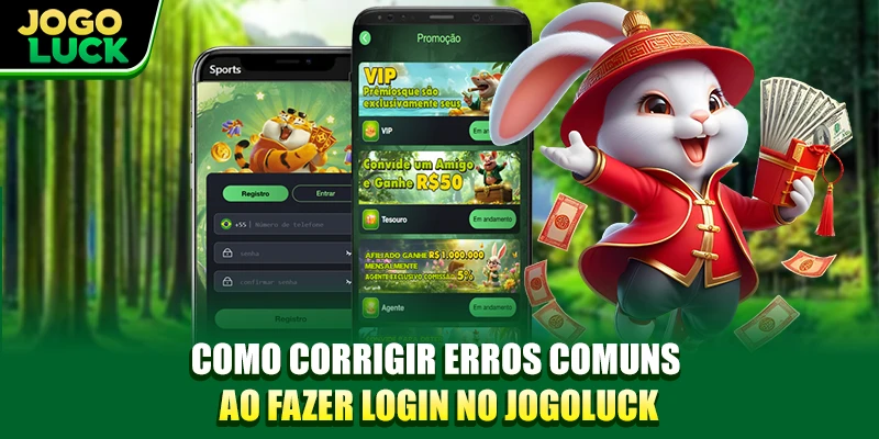 Como corrigir erros comuns ao fazer login no JOGOLUCK